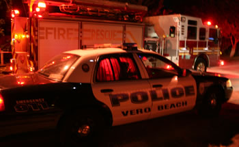 Vero Beach Police Car and FireTruck